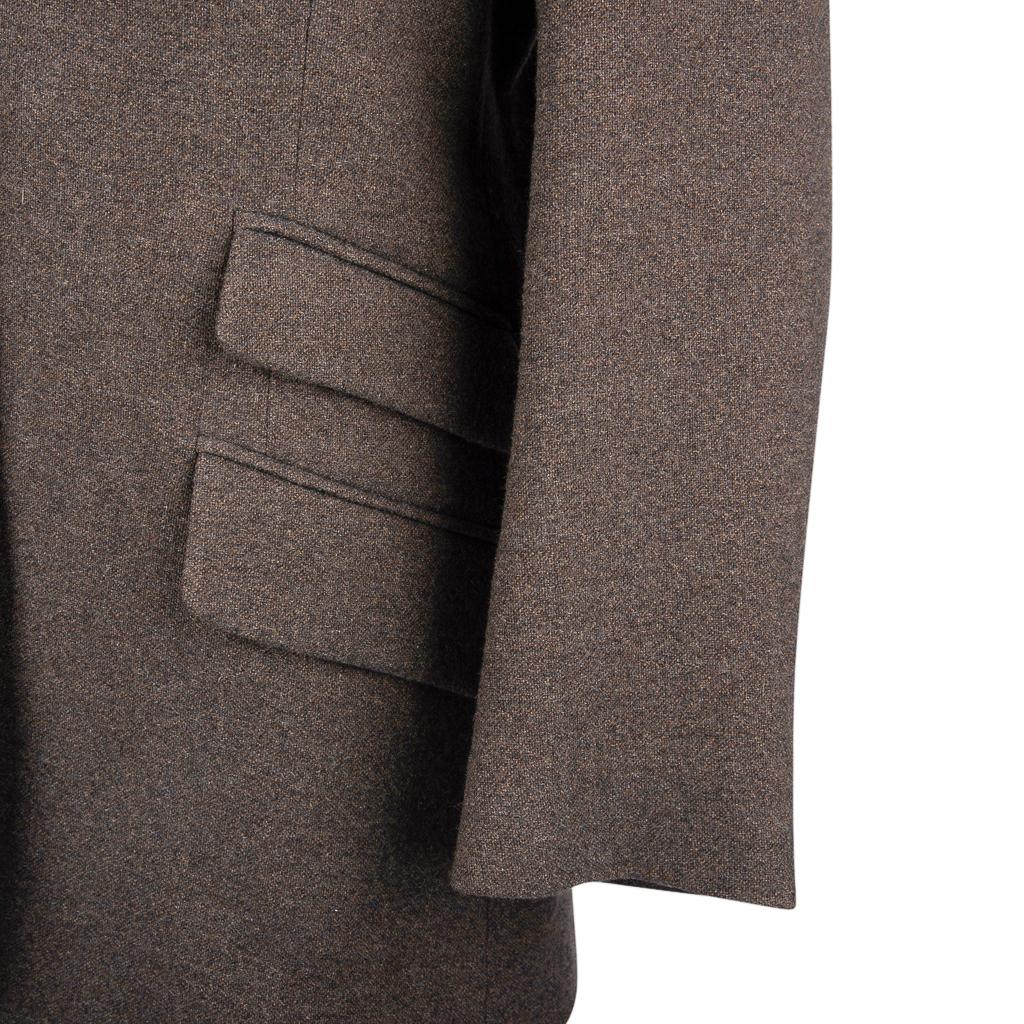 Hermès - Veste en cachemire marron/violet chiné vintage, taille 38/6 en vente 1
