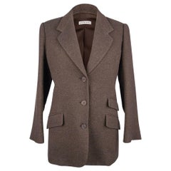 Hermes Cashmere Jacket Heathered Brown/Olive Vintage 38 / 6