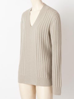 Hermès Kaschmir-Strick V-Ausschnitt Pullover