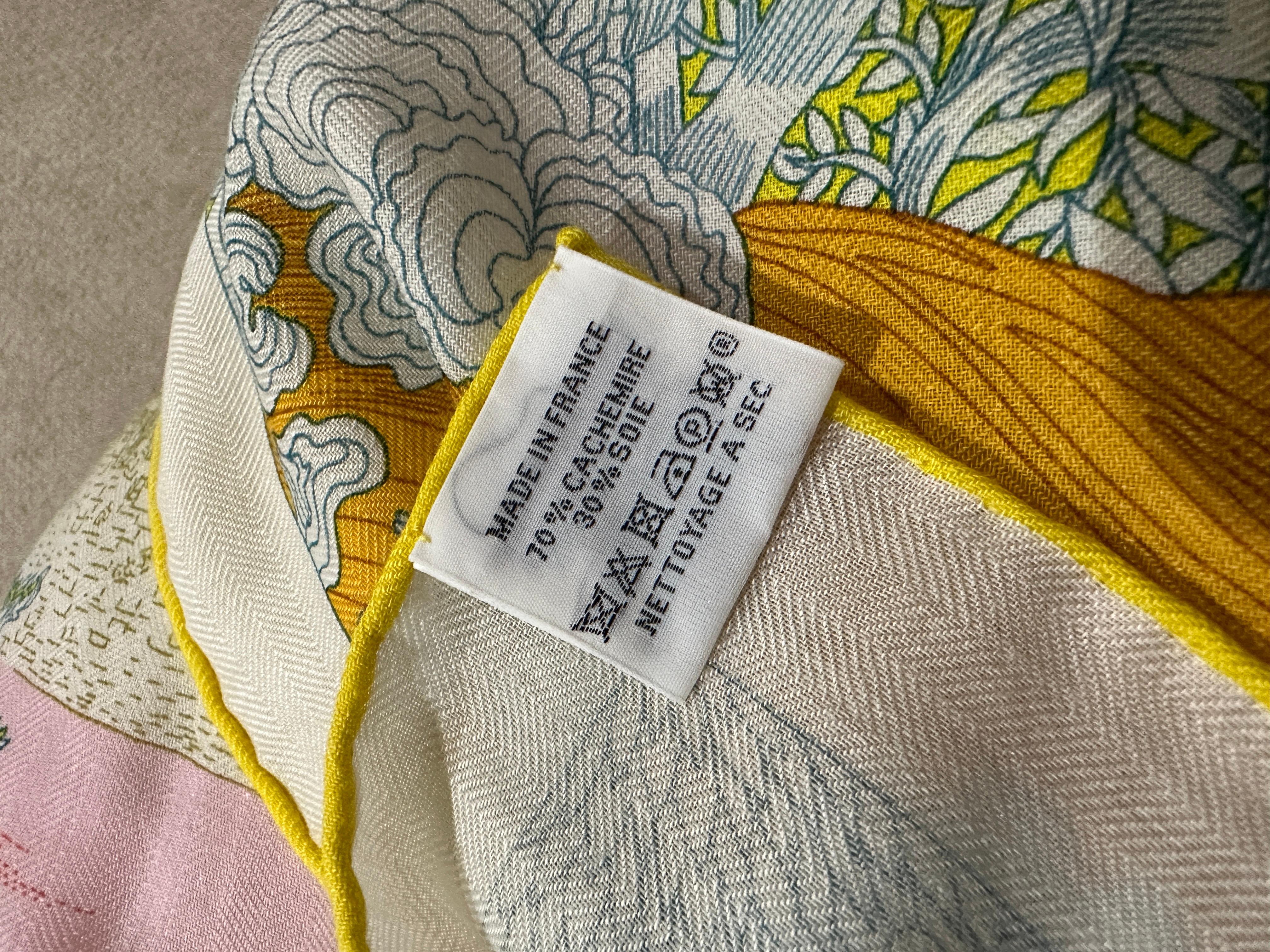 Women's or Men's Hermes Cashmere Retour a la Nature shawl 140 Colorway 05