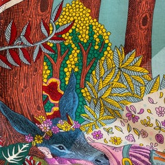 Hermes Cashmere Shawl Scarf Acte III, Scene I, La Clairiere 140 New