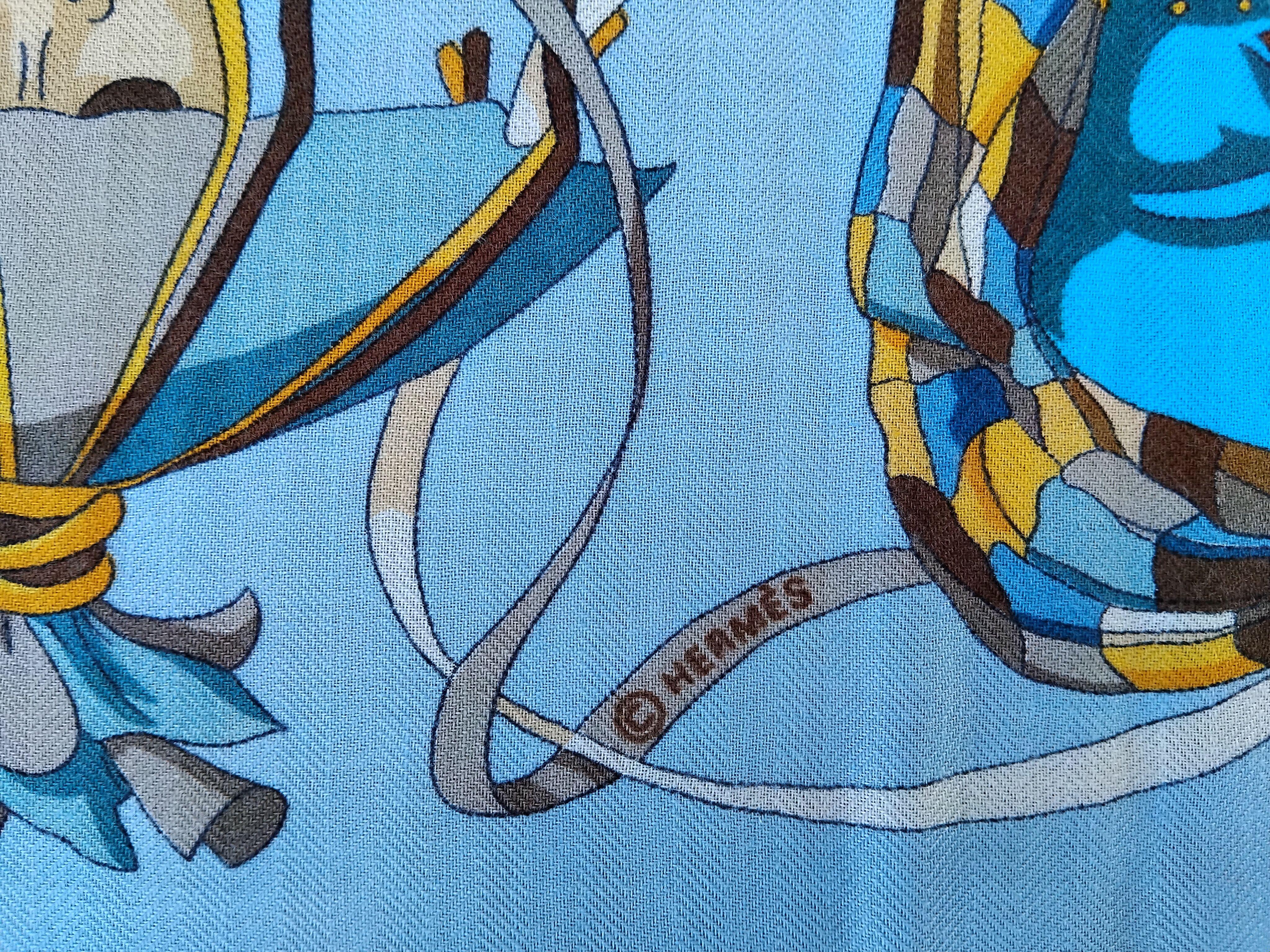 Hermès Cashmere Shawl Scarf Carnaval de Venise Venezia Fetes Venitiennes 54' 10