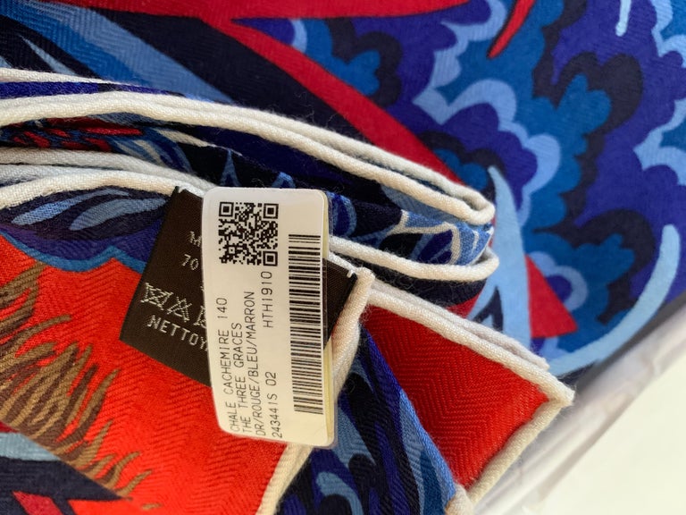 Hermes Cashmere Shawl/Scarf The Three Graces Giraffes Alice Shirley at ...