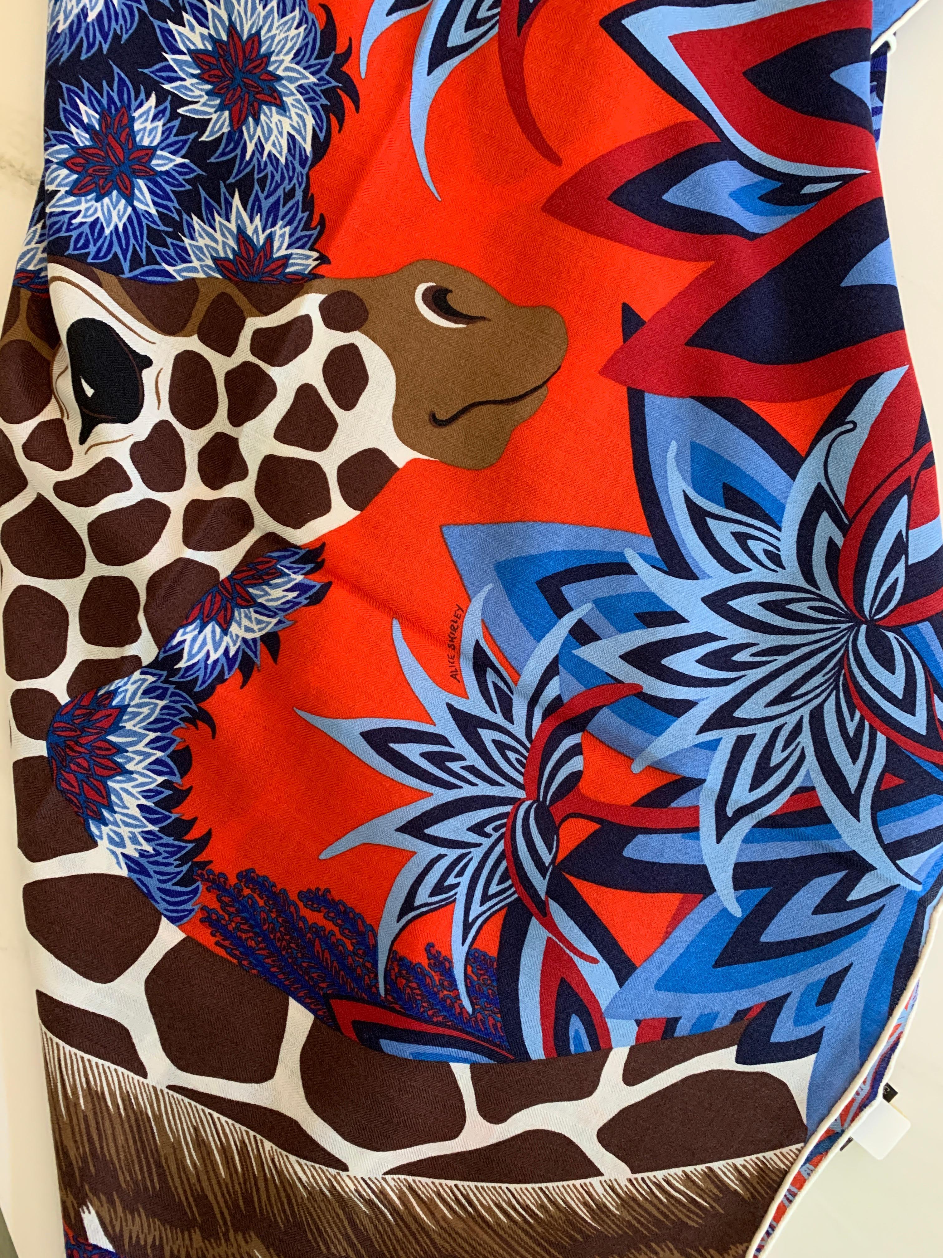Women's or Men's Hermes Cashmere Shawl/Scarf The Three Graces  Giraffes Alice Shirley