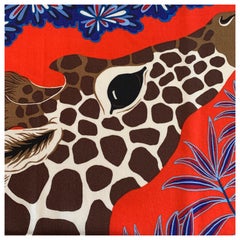 Châle/Echarpe Hermès en cachemire Les Trois Grâces Girafes Alice Shirley