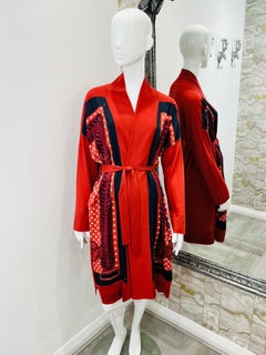 Hermes Cashmere & Silk Cardi/Coat Twillaine Boucles Et Galons Du Tsa