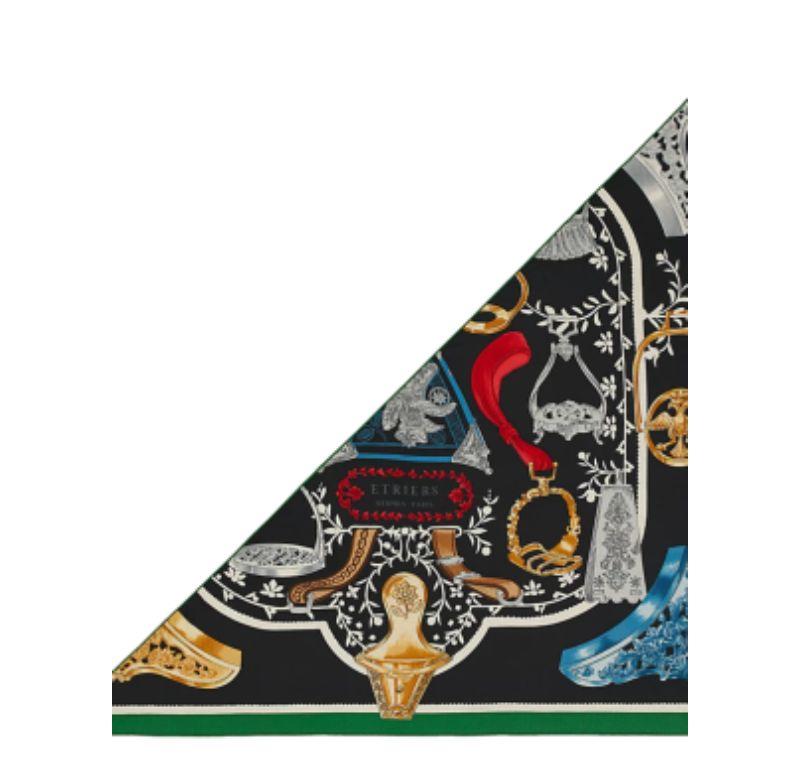 HERMES Carre 70 silk Double Face CONCOURS D'ETRIERS REMIX Etriers' Concert Remix scarf Rose Pearl Almond main image 0