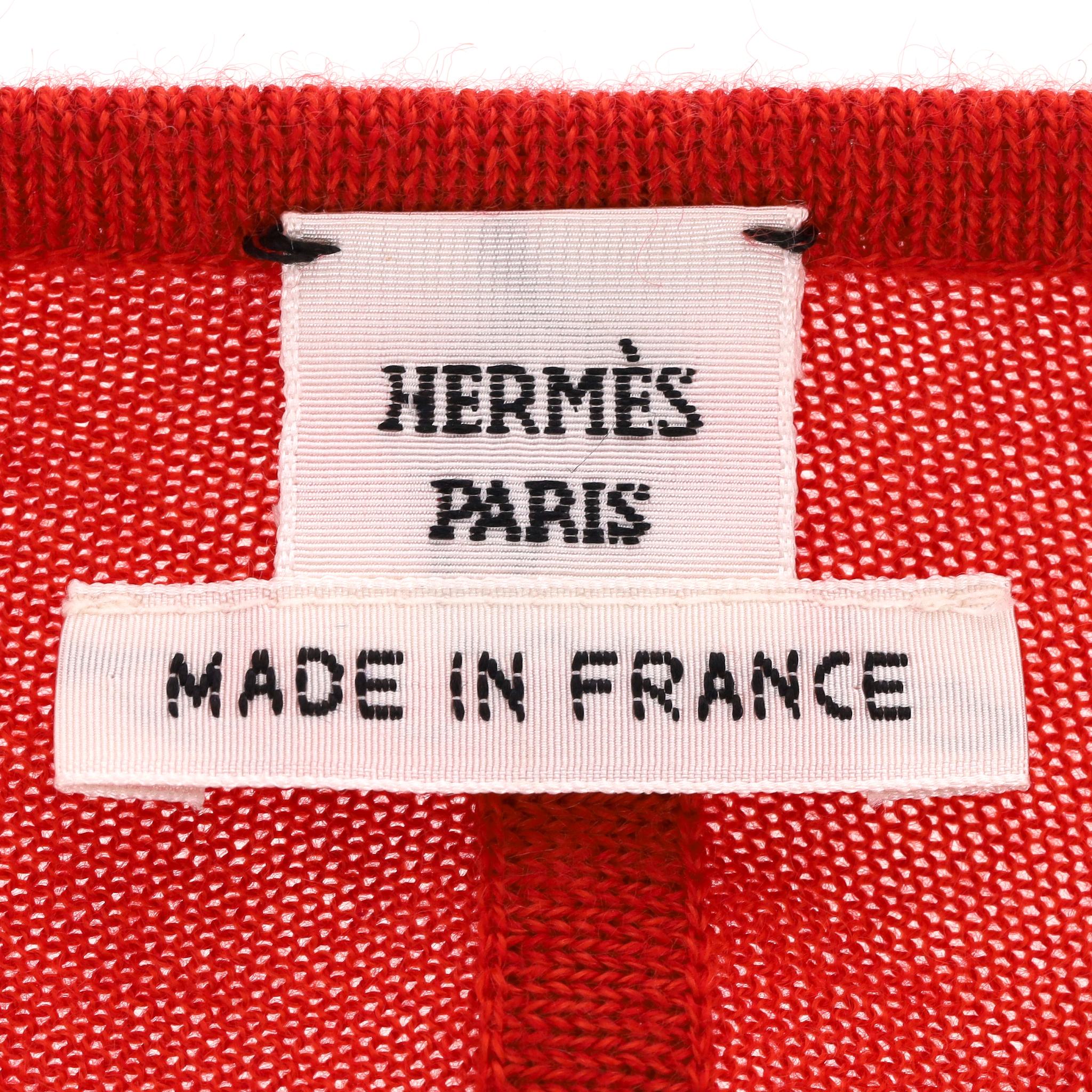 Hermes Cashmere & Silk Twillaine Boucles Et Galons Du Tsa Jumper in vendita 1