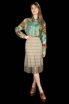 Hermès cashmere skirt