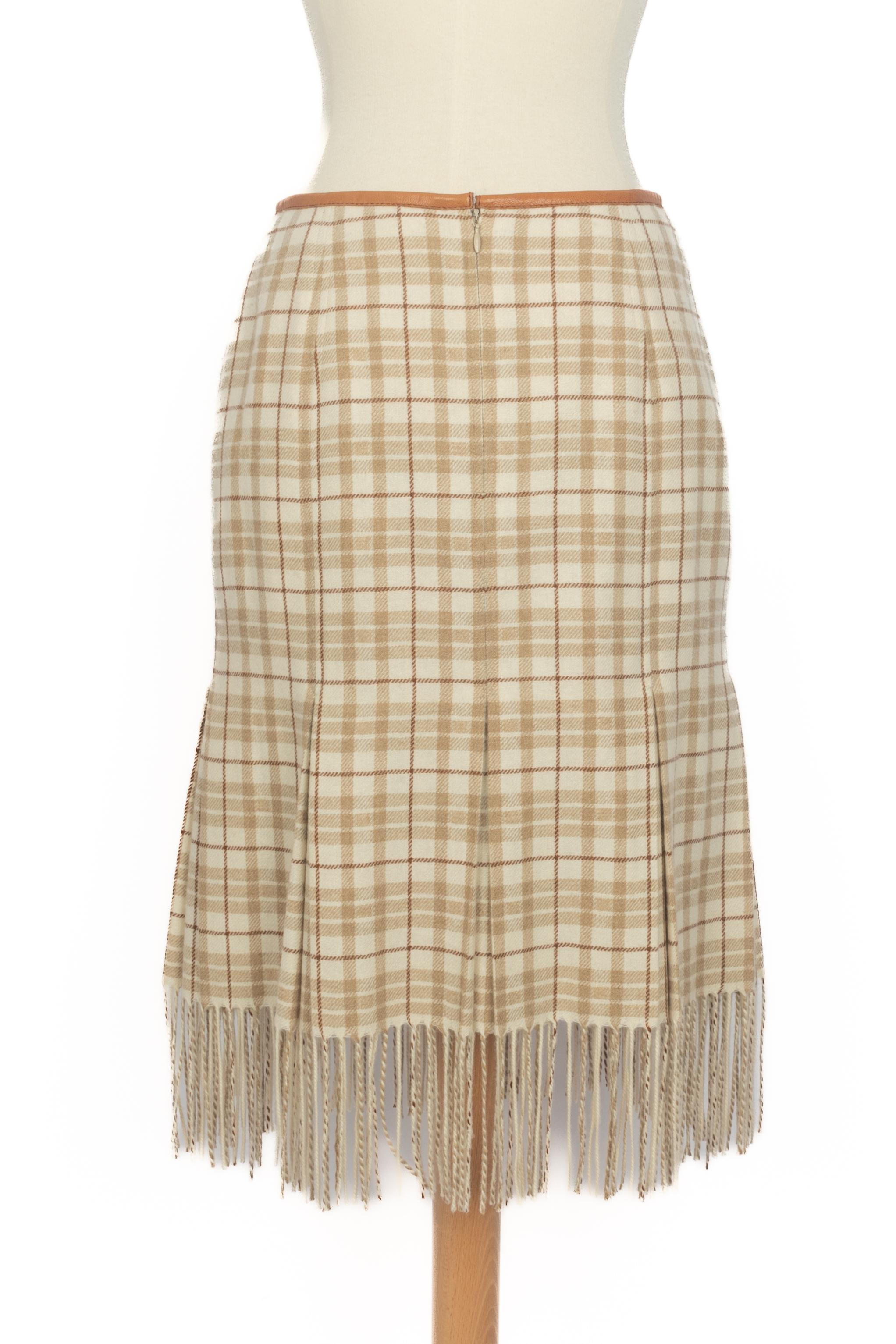 Falda de cachemira Hermès en Excelente estado para la venta en SAINT-OUEN-SUR-SEINE, FR