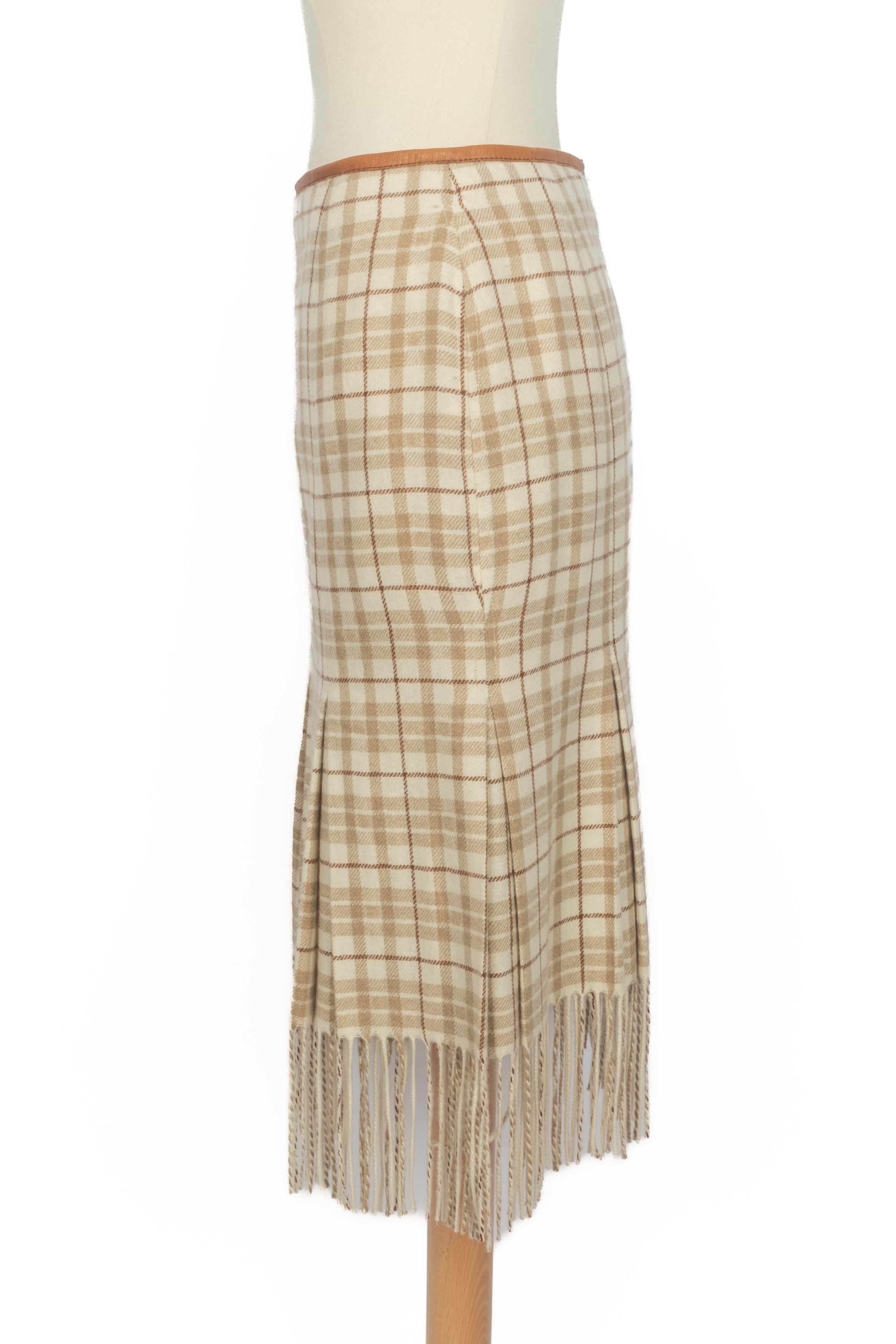 Falda de cachemira Hermès en venta 1