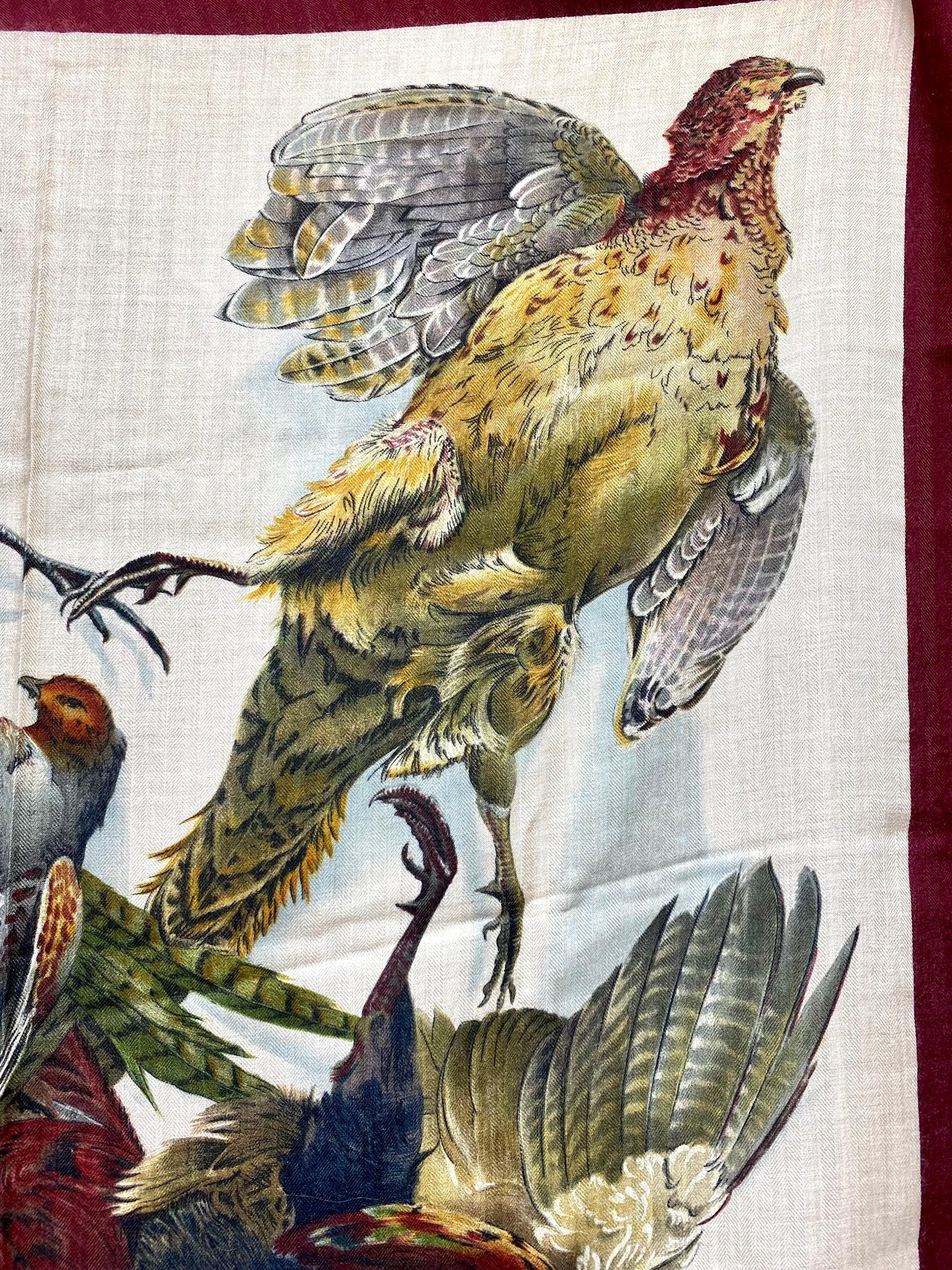 hermes scarf with birds