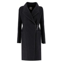 Hermes Cashmere Wrap Coat With A Leather Buckle Closure