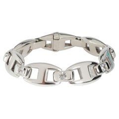 Hermès Cassiopee Sapphire Link Bracelet in Sterling Silver