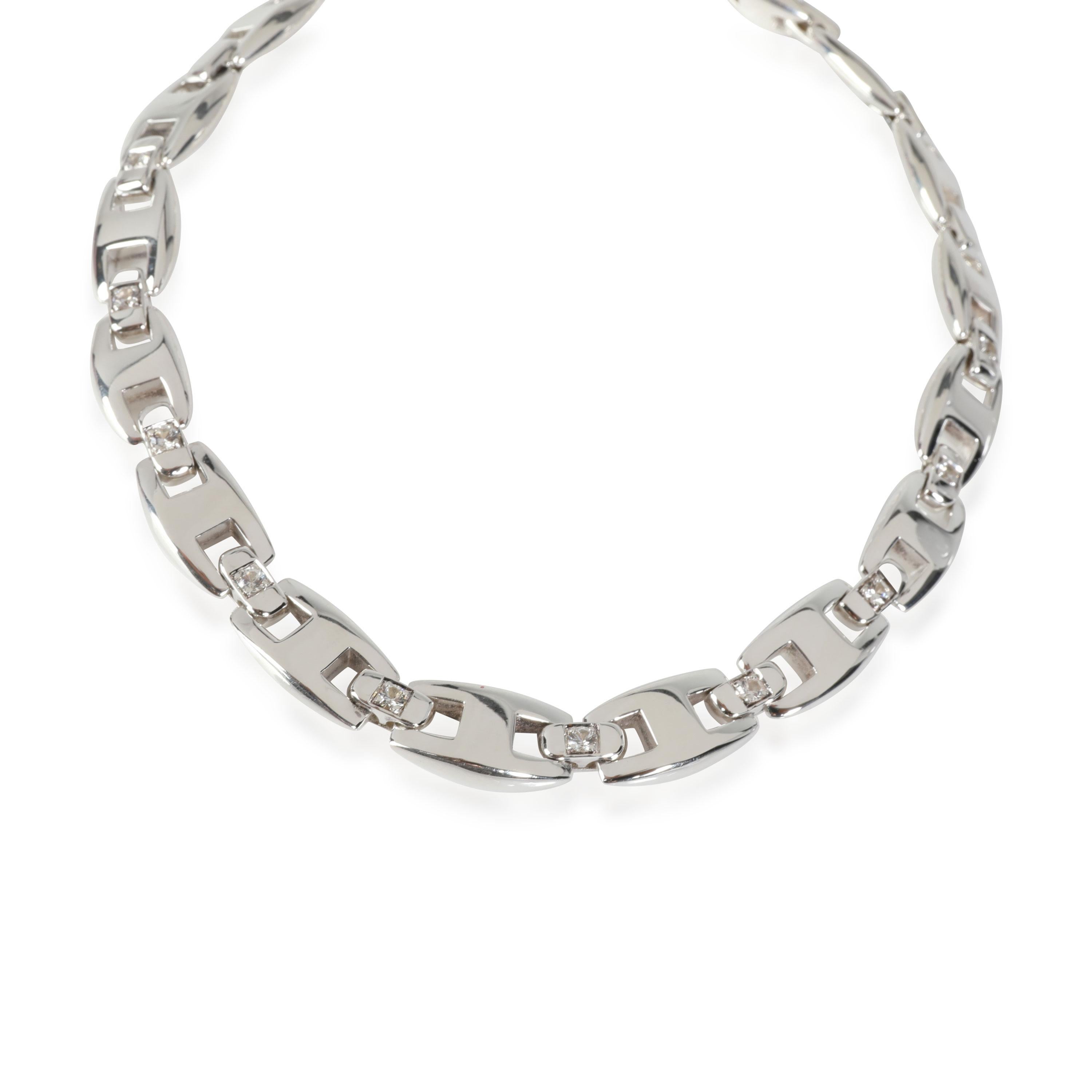 Halskette von Hermès Cassiopee mit Saphir in Sterlingsilber im Zustand „Hervorragend“ in New York, NY