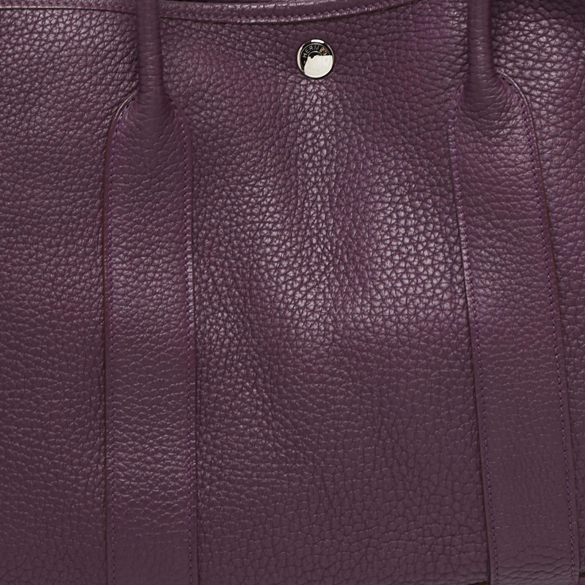Hermes Cassis Negonda Leather Garden Party 36 Bag 3