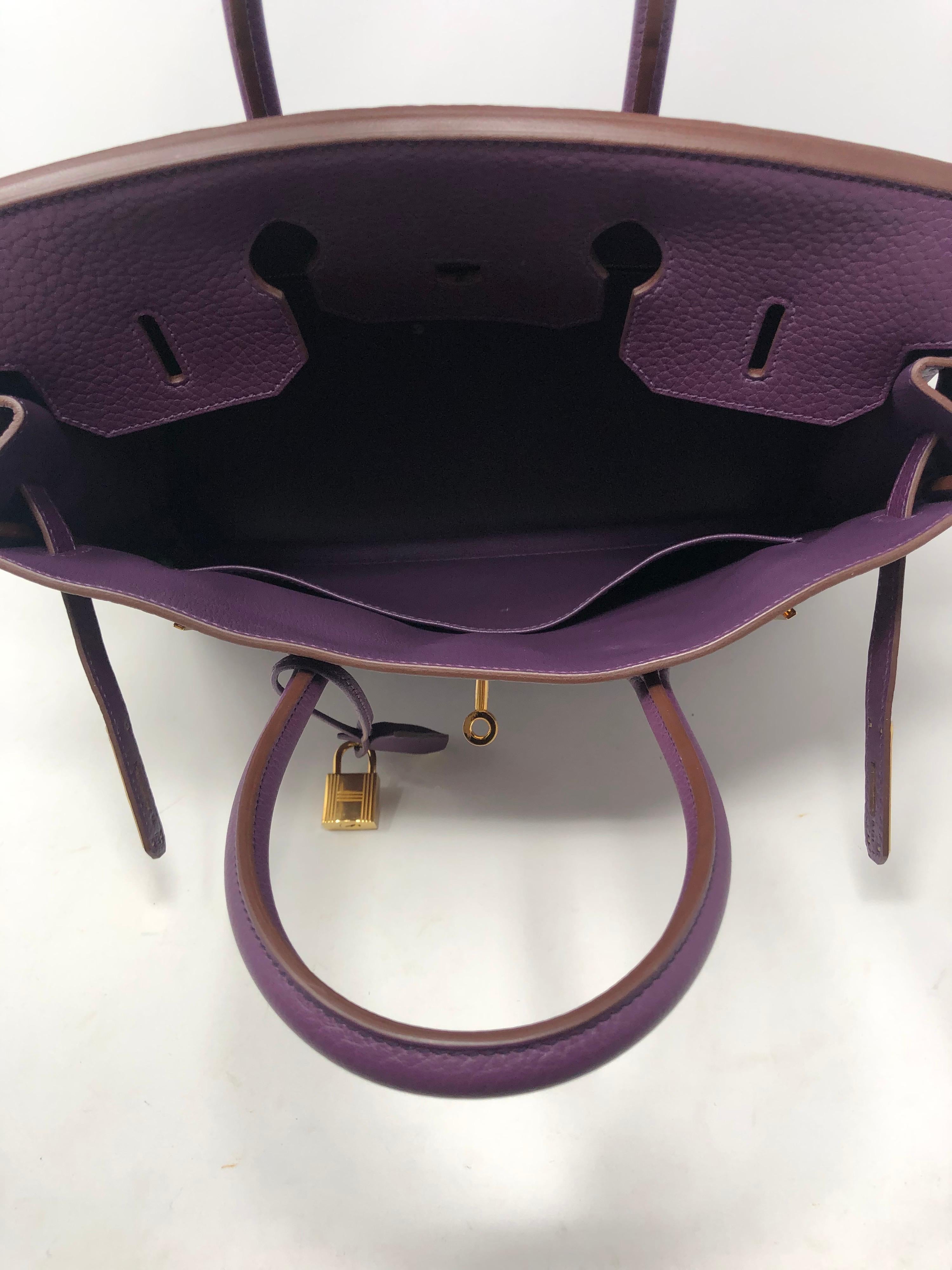 Hermes Cassis Purple Birkin Bag 2