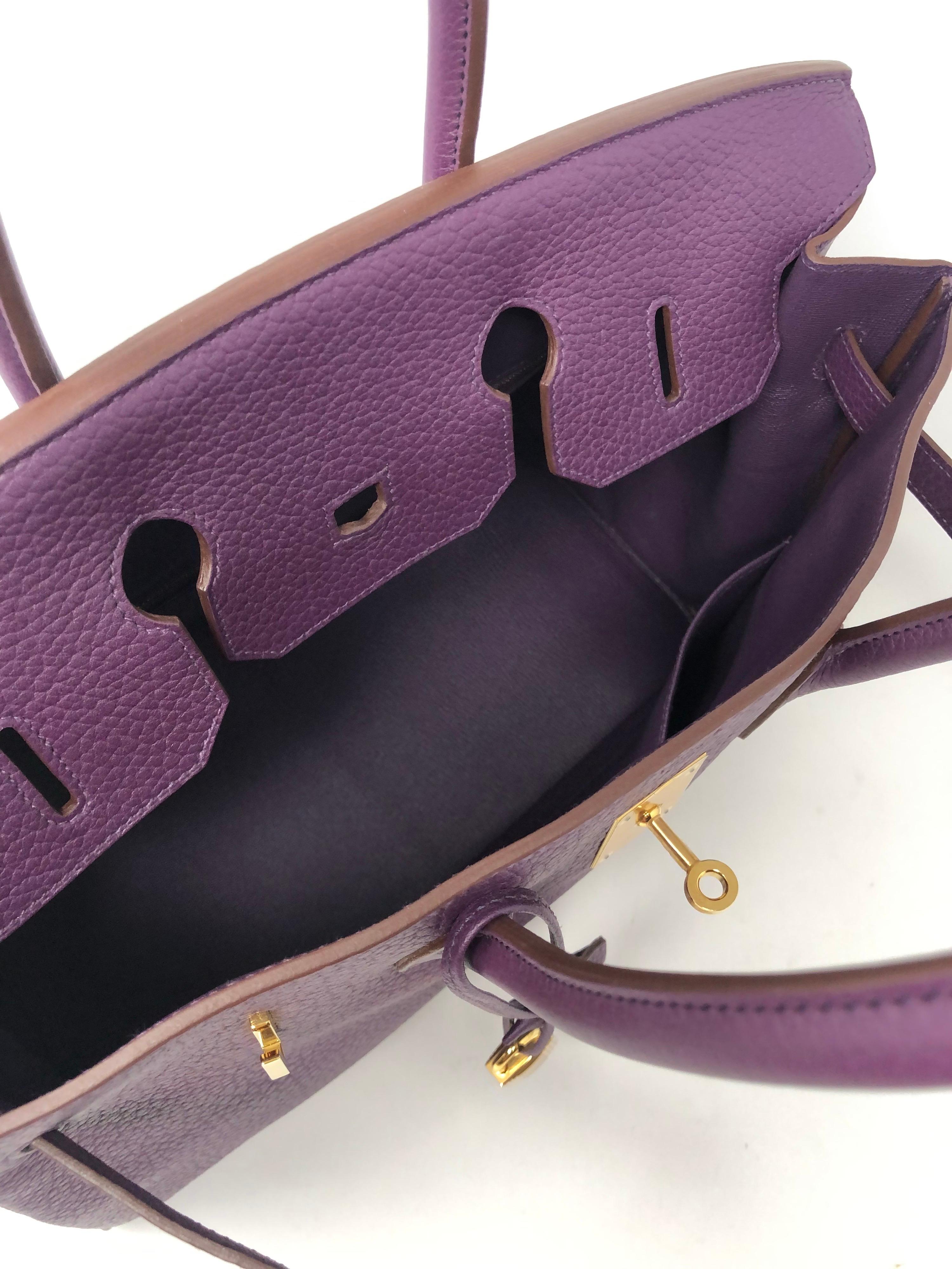 Hermes Cassis Purple Birkin Bag 3