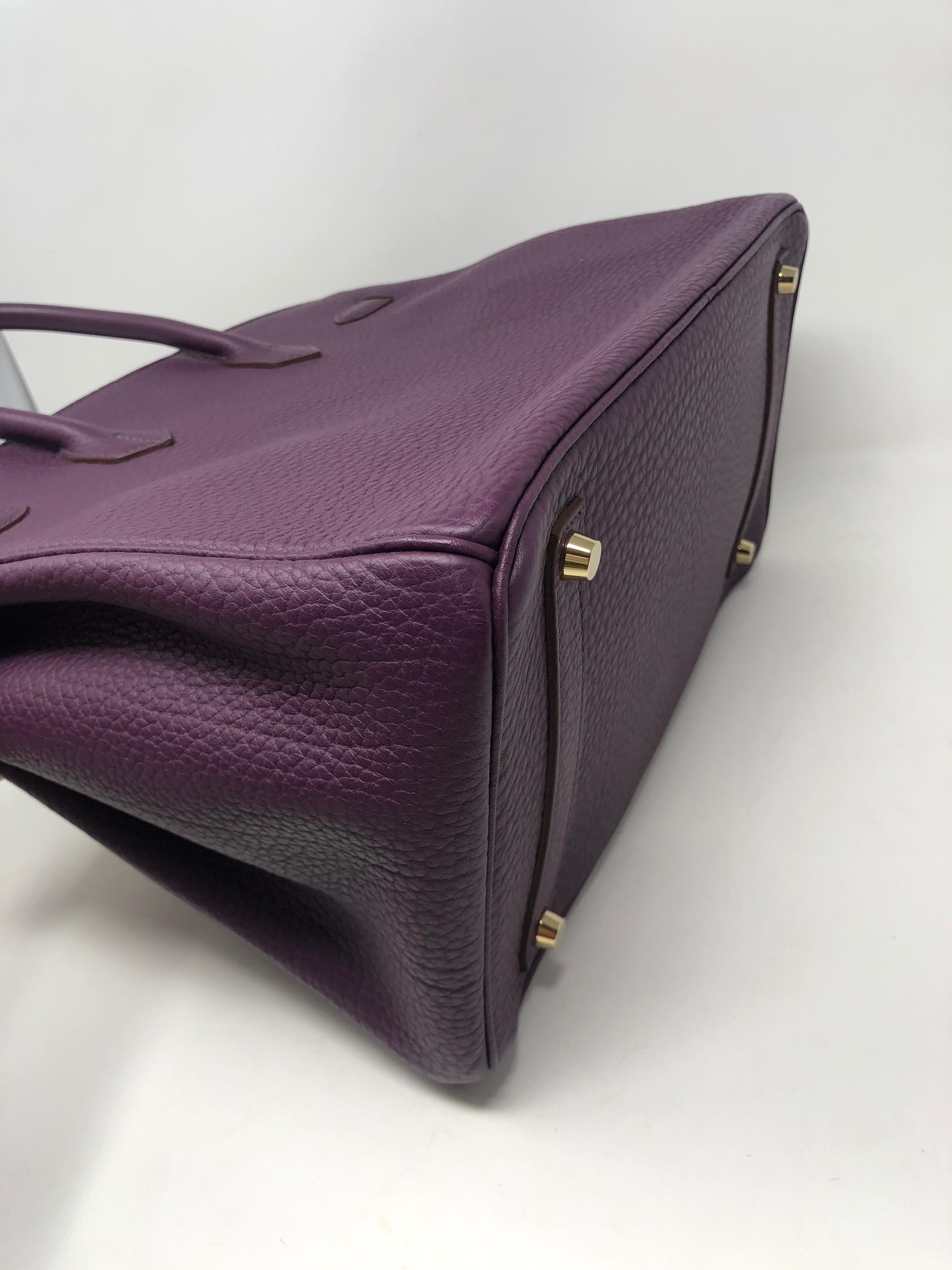 Hermes Cassis Purple Birkin Bag 9