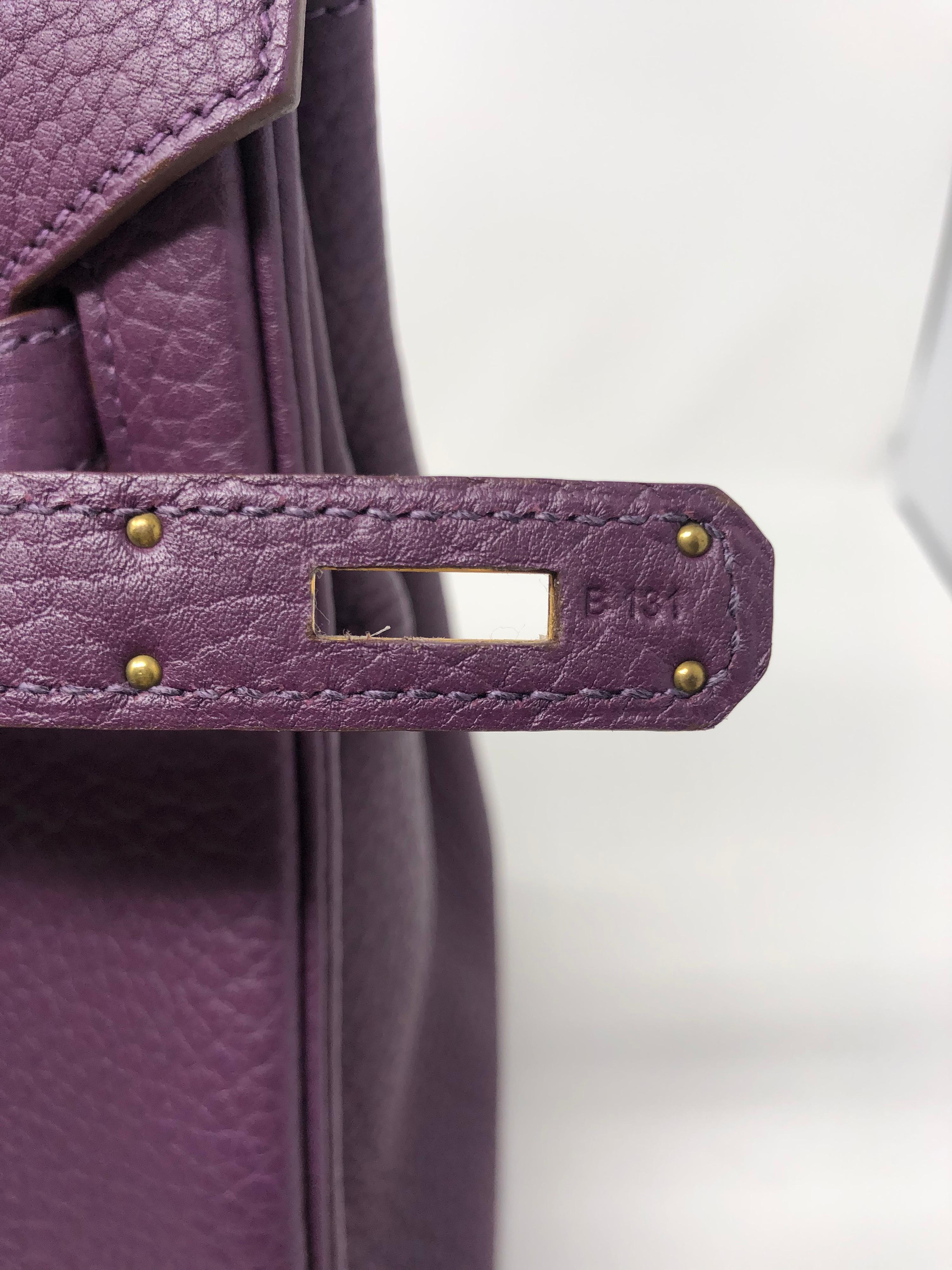 Hermes Cassis Purple Birkin Bag 1