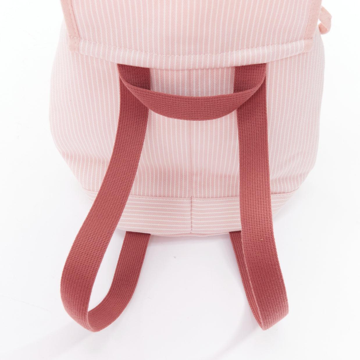 HERMES Cavalcolor pink white cotton wool felt horse backpack en vente 2