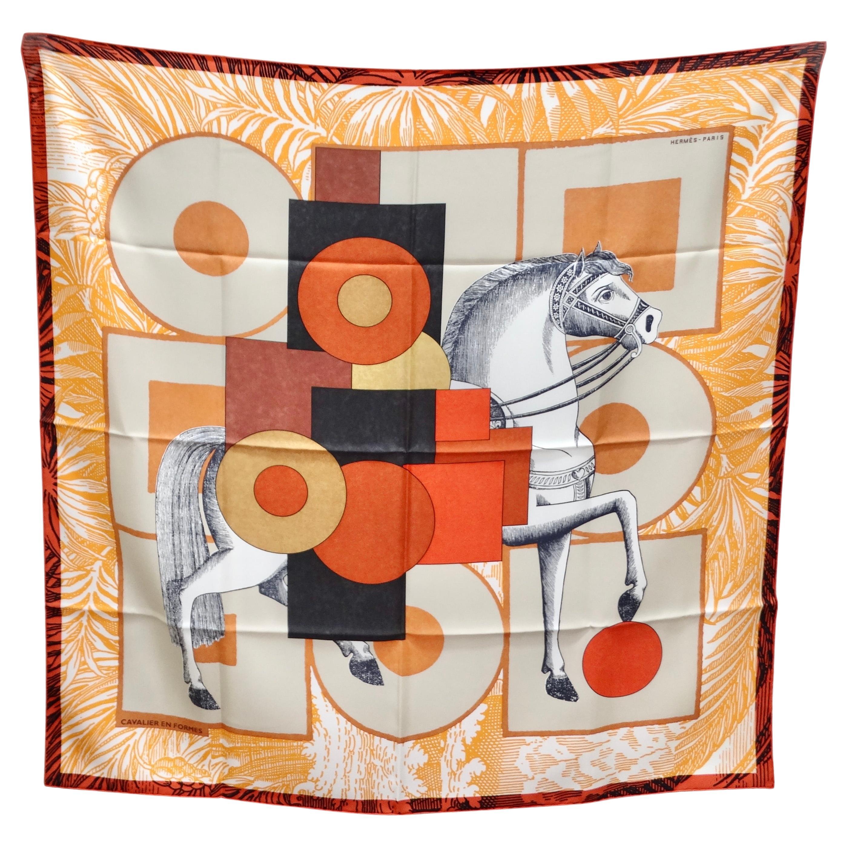 Hermes Cavalier En Formes Silk Scarf For Sale