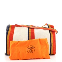 Hermes Cavalier Weekender Toile and Nylon Large