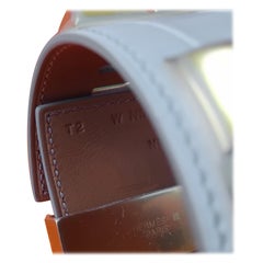 Hermès CDC Bracelet Collier De Chien Cuff Himalaya Crocodile Nilo T2