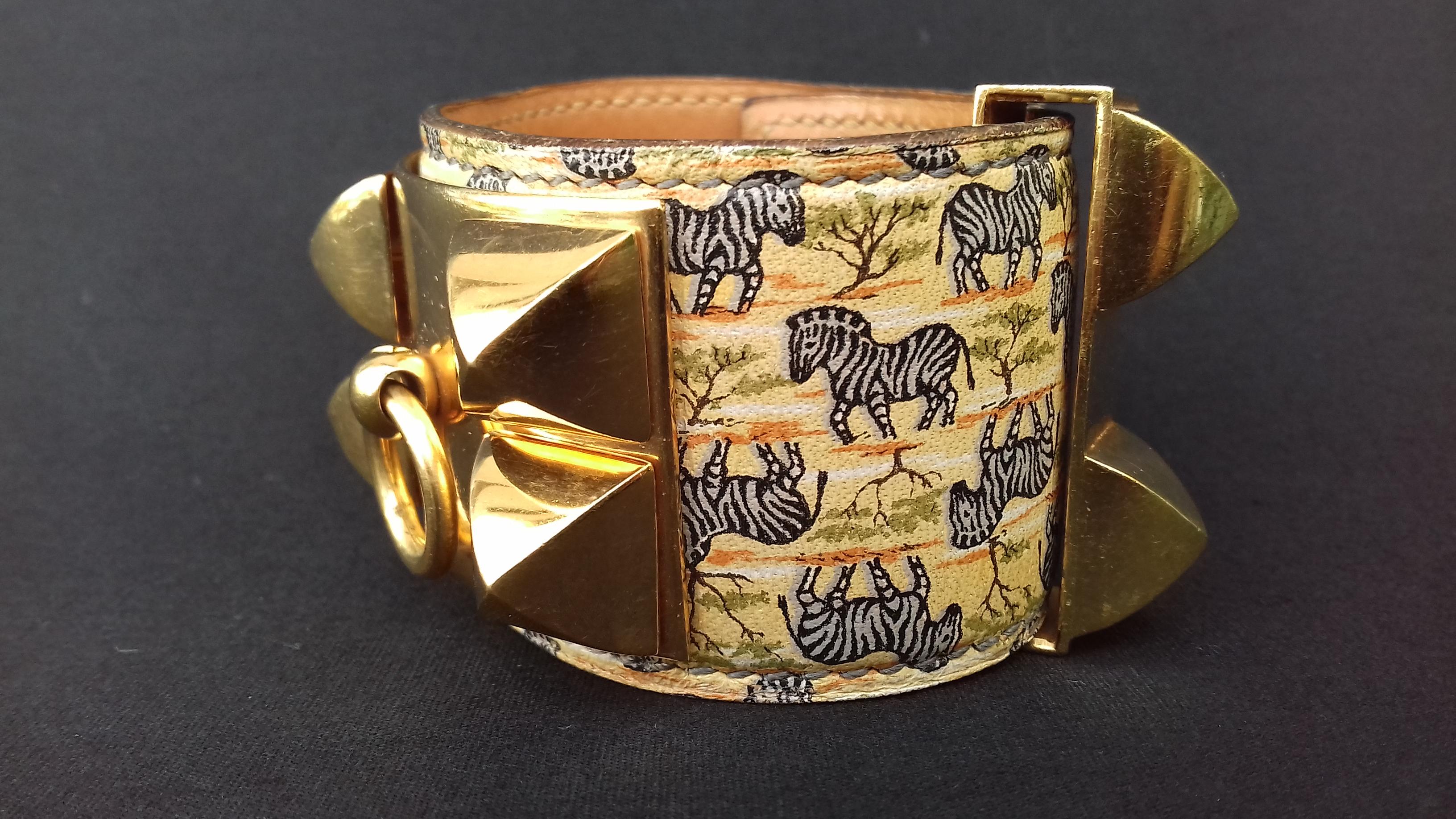 Women's Hermès CDC Bracelet Collier De Chien Zebras Tropiques Leather Ghw PM RARE