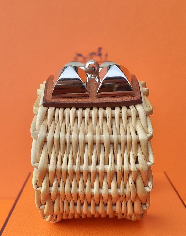 Hermès CDC Collier de Chien Bracelet Cuff Picnic Osier Wicker Line Phw
