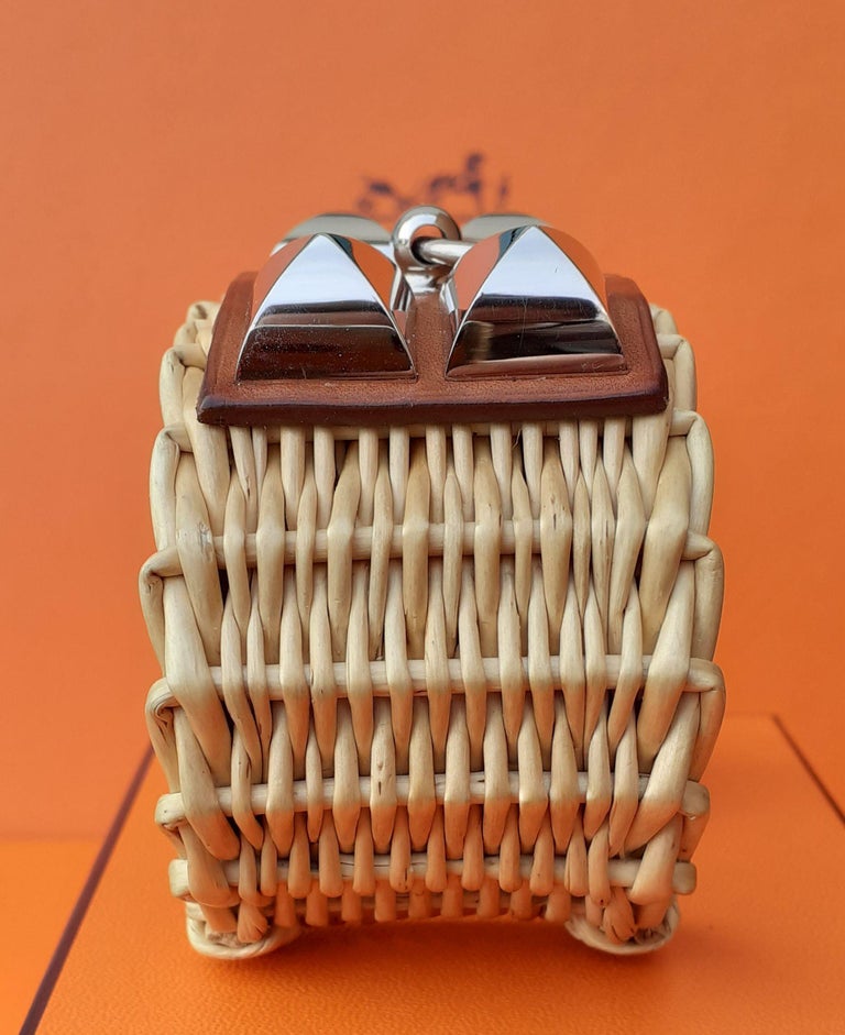 Hermès CDC Collier de Chien Bracelet Cuff Picnic Osier Wicker Line Phw