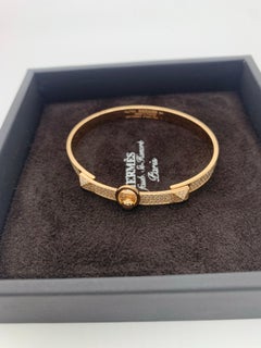 Hermès CDC Rose Gold Diamond-Encrusted Bracelet SH Small