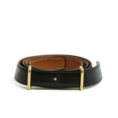 Hermès Ceinture A composer 24 mm T95 Black Leather adjustable Belt 38 in Hermes