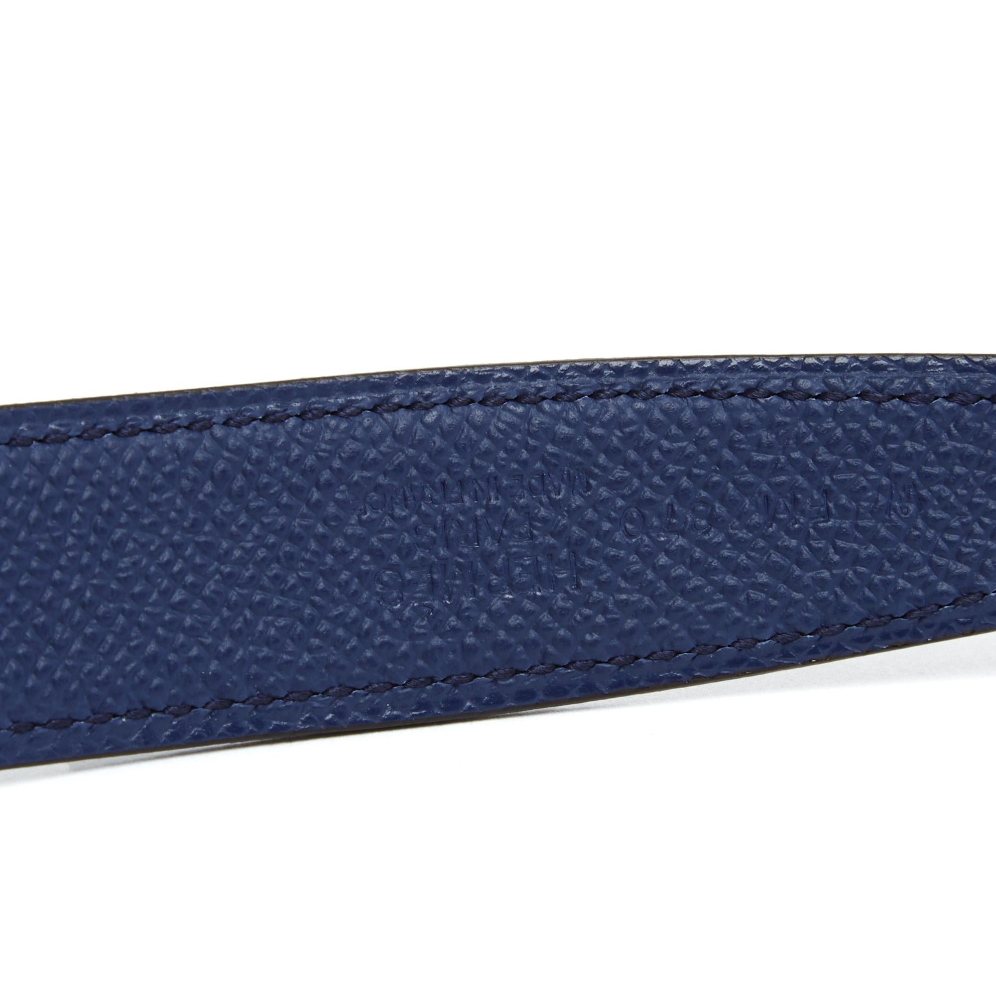 Black Hermès Ceinture T75 Constance 24 Unique Silver Tuareg H buckle Belt 30in Hermes For Sale