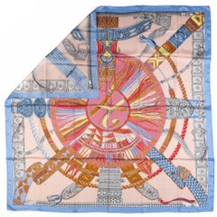 Hermes Celeste Cinture Scialle di seta