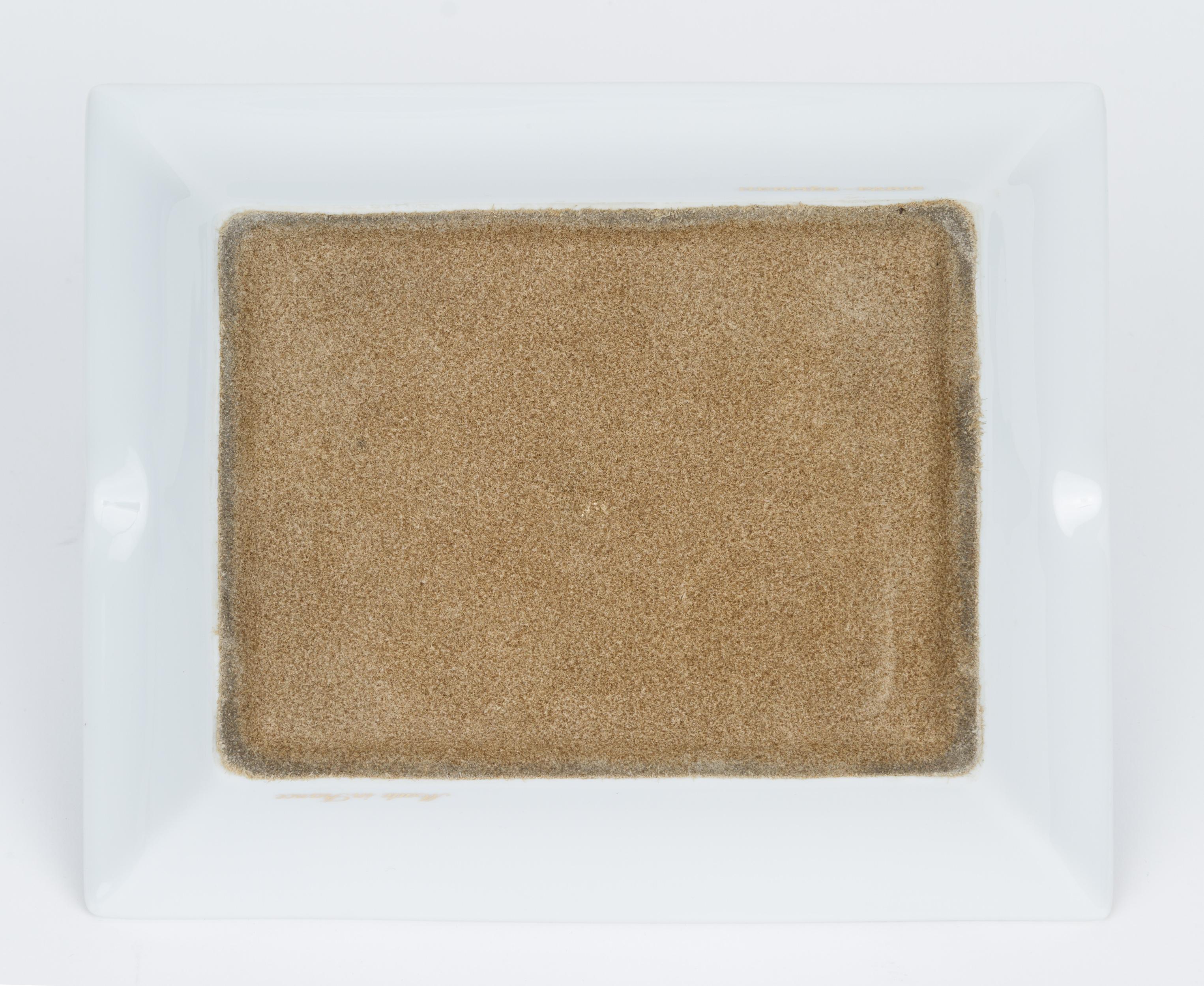 Blu Hermès Celeste Bird Porcelain Ashtray in vendita