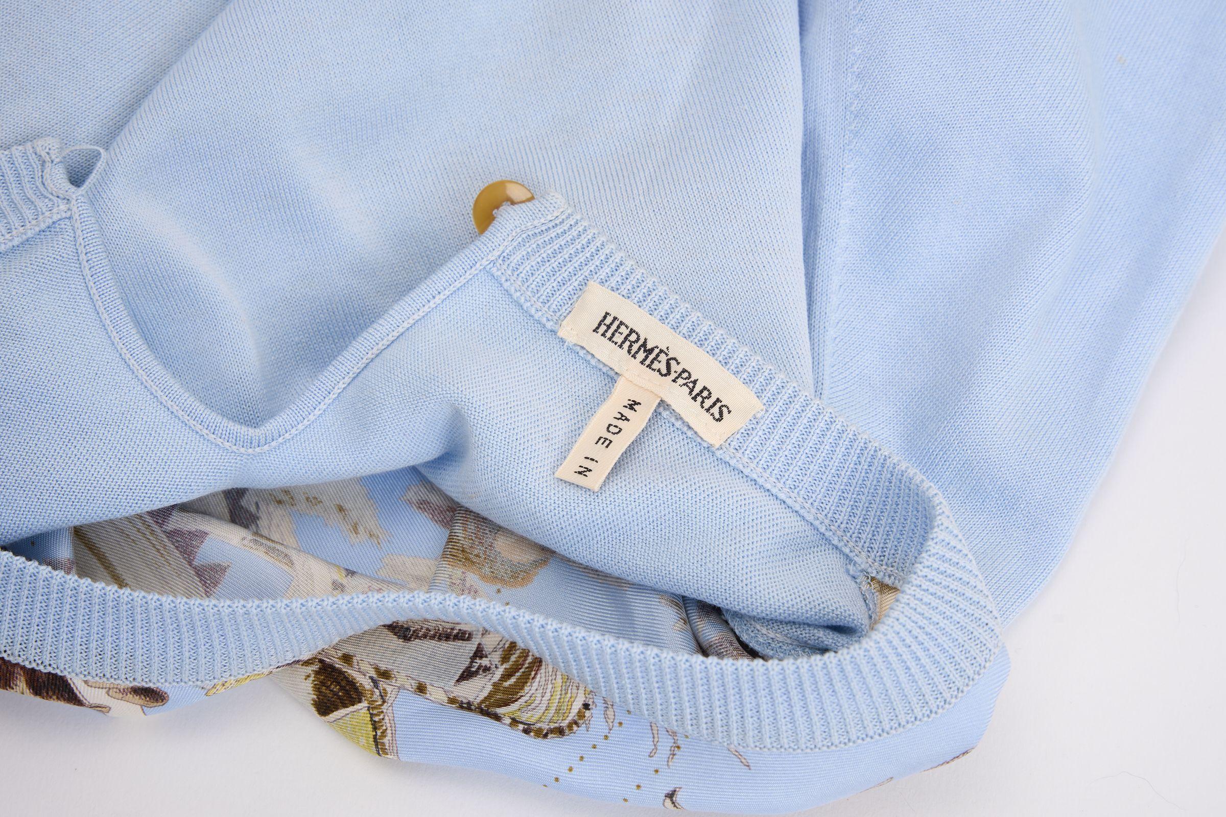 Hermès Celeste Mythologie Silk Top In Excellent Condition For Sale In West Hollywood, CA