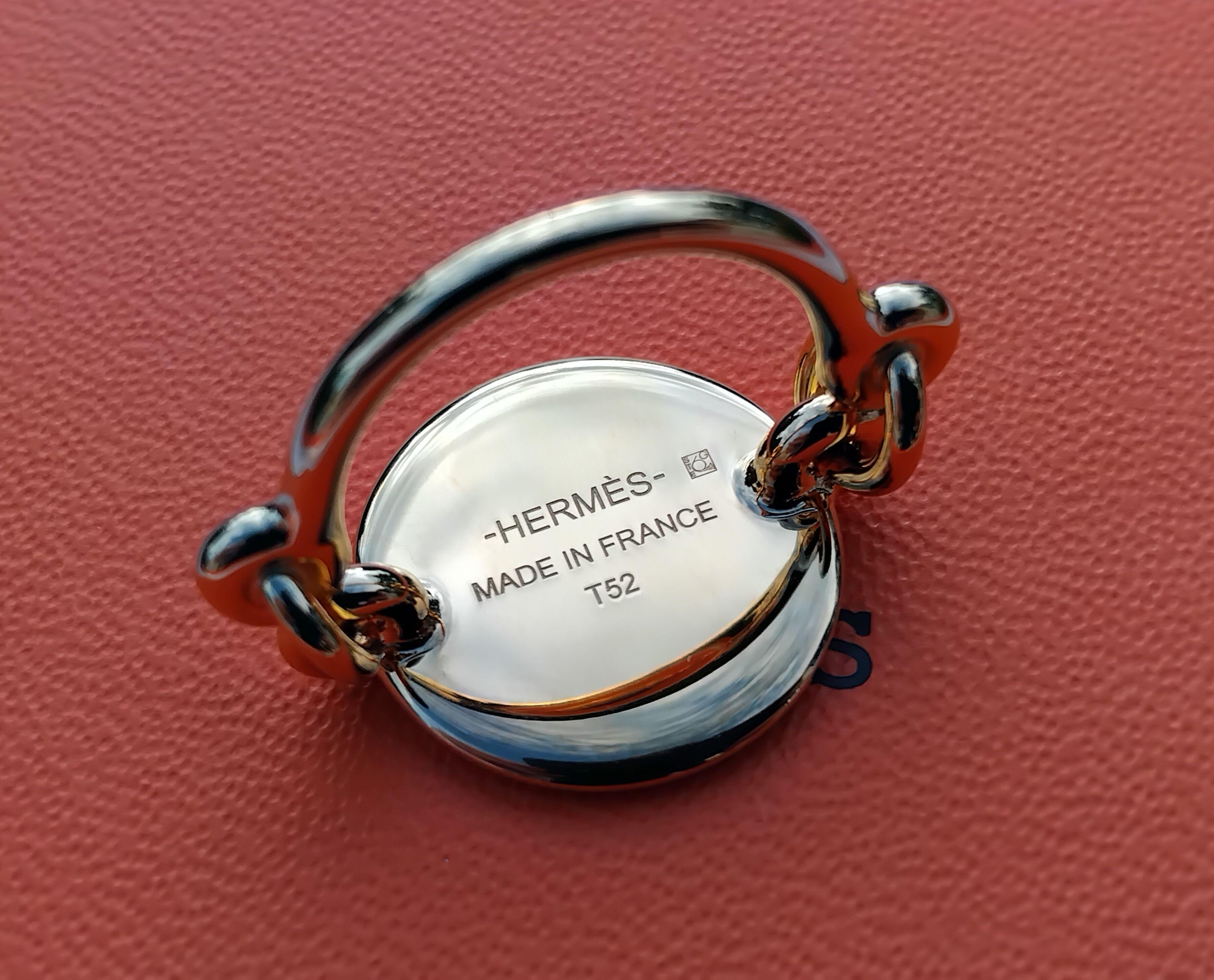 Anello Hermès Celeste Nuit S.52 in vendita 7