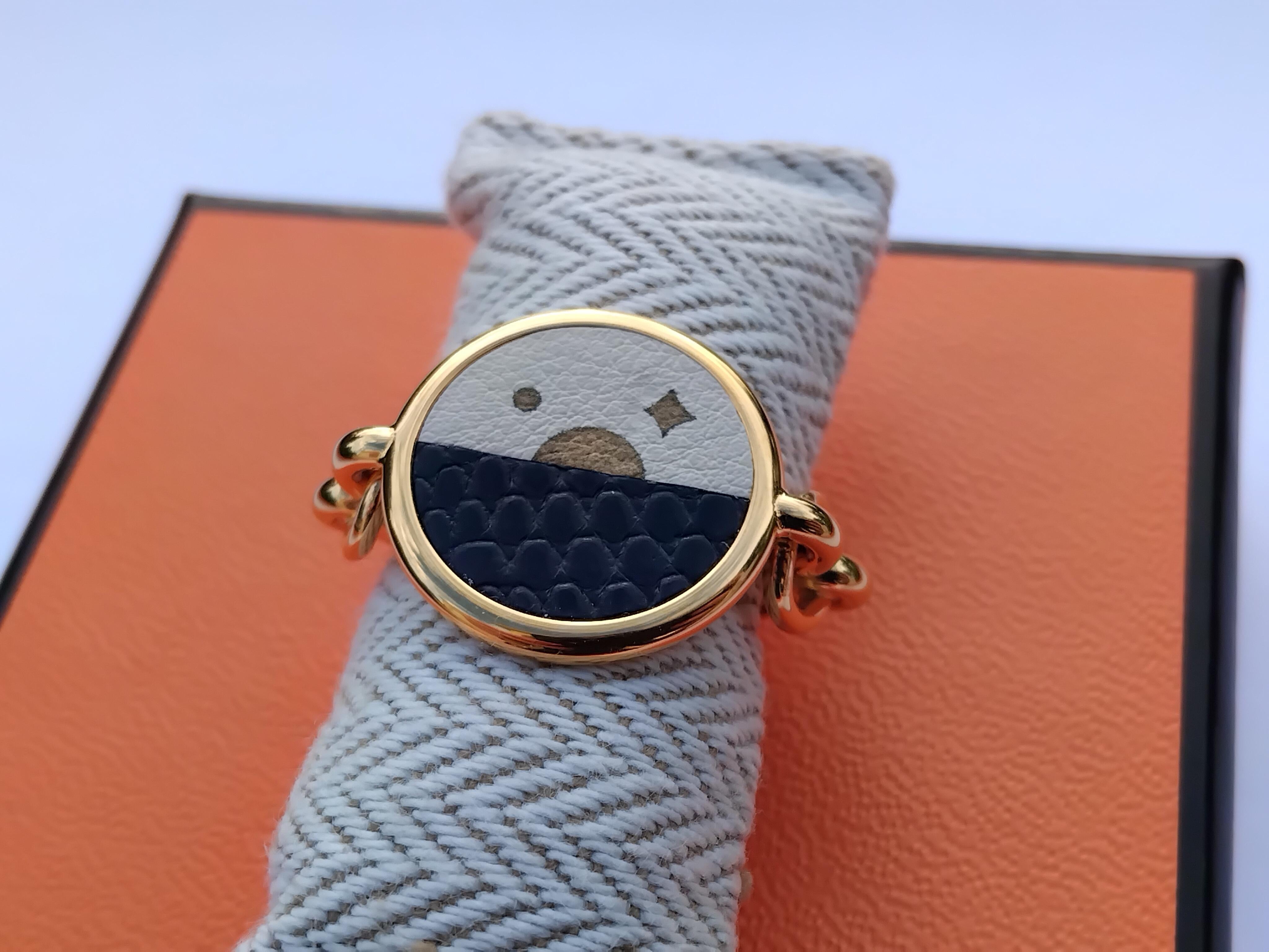 Anello Hermès Celeste Nuit S.52 in vendita 5