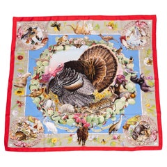 Hermès Celeste Texas Wildlife Silk Scarf Collectible Kermit Oliver