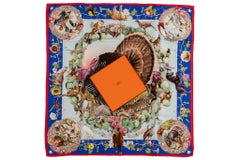 Hermès Celeste Texas Wildlife Silk Scarf In Box