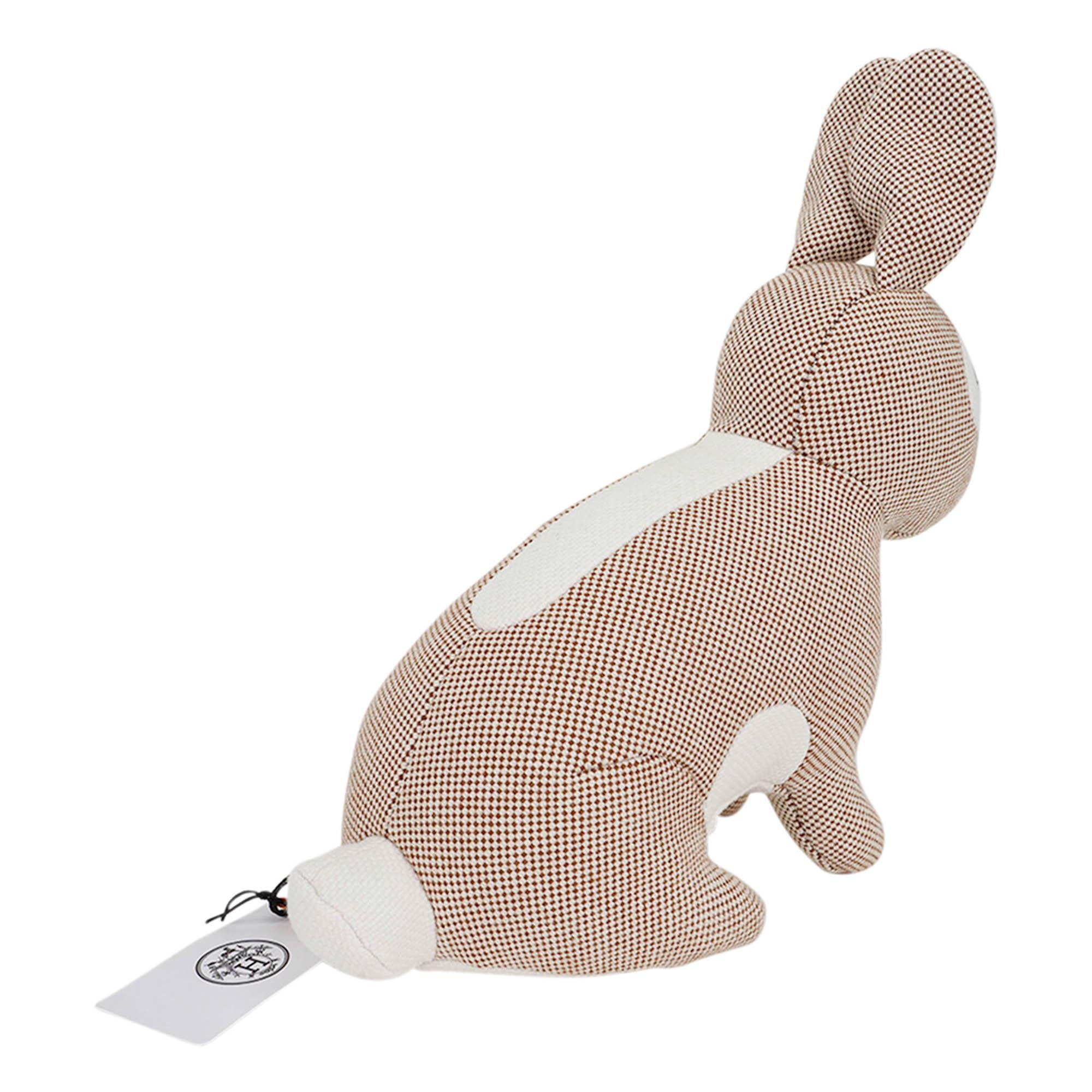 Hermes Celestin Rabbit Plush Toy Naturel H Canvas 1