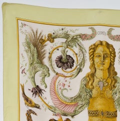 Hermes Ceres by Françoise Faconnet Silk Scarf