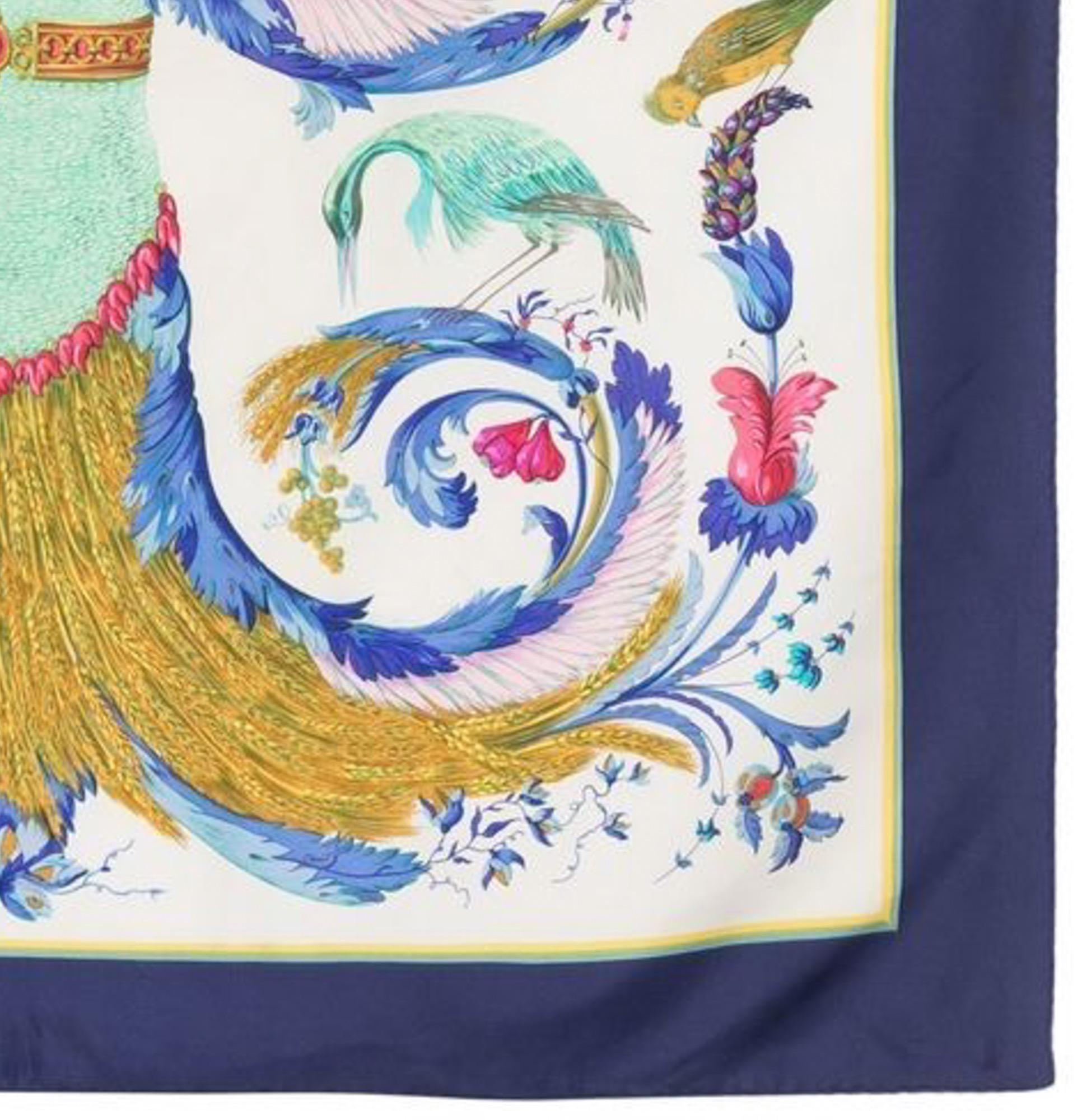 Hermes Ceres by Françoise Faconnet Silk Scarf In Good Condition For Sale In Paris, FR
