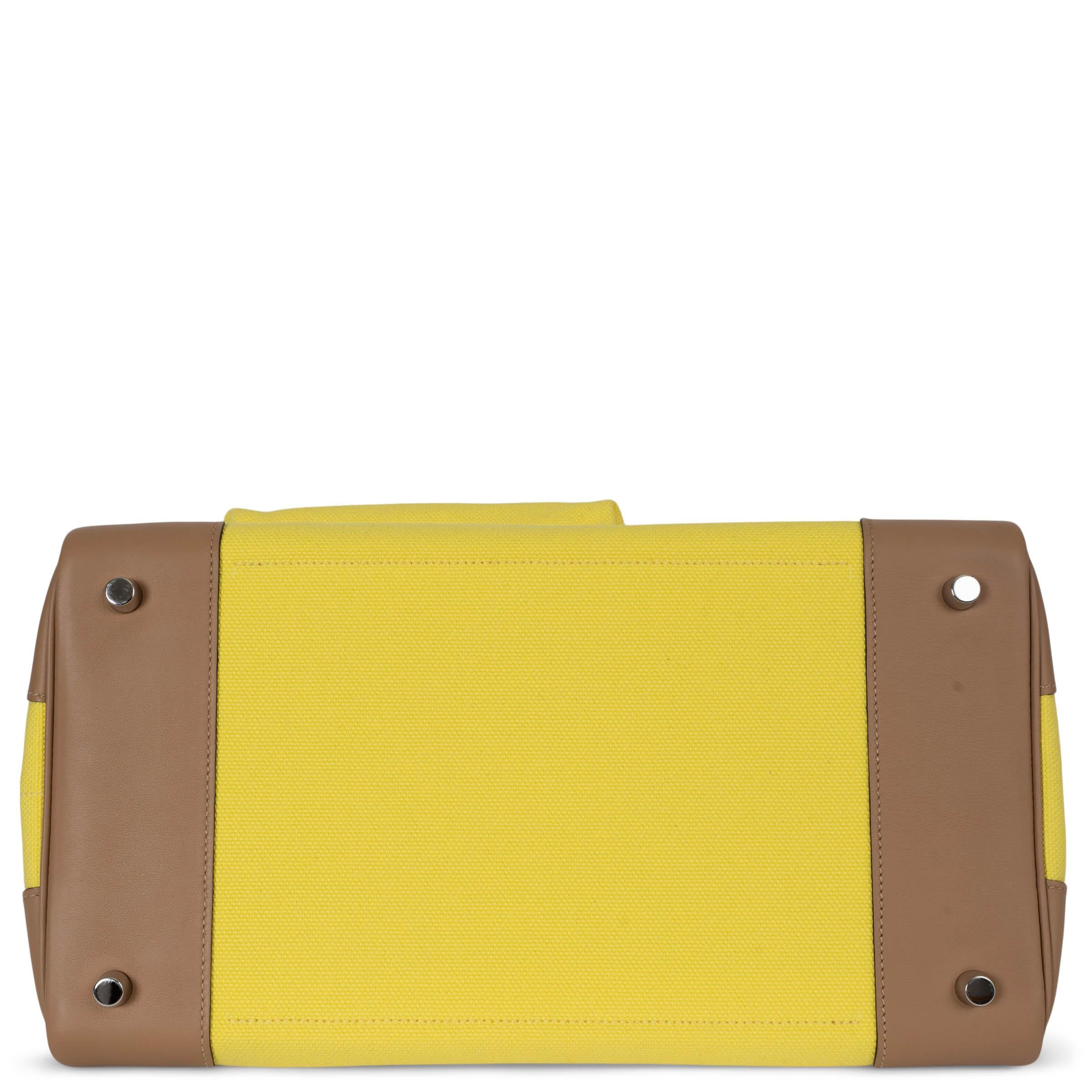 Women's HERMES Chai & Citron Swift & Toile Goeland BIRKIN 35 CARGO Bag Phw