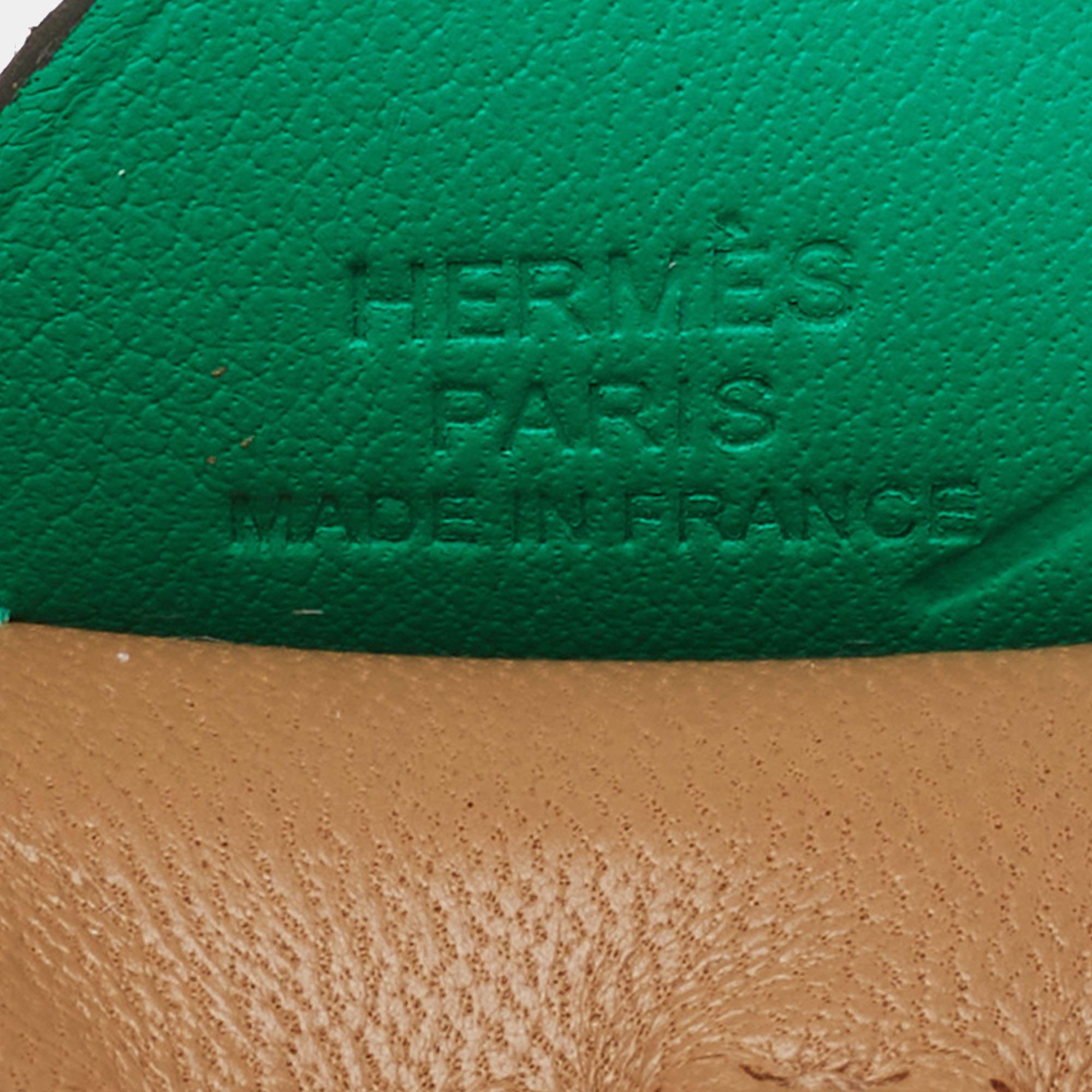 Hermes Chai/Menthe/Mauve Sylvestre Milo Lambskin Rodeo Pegase Bag Charm PM In New Condition In Dubai, Al Qouz 2
