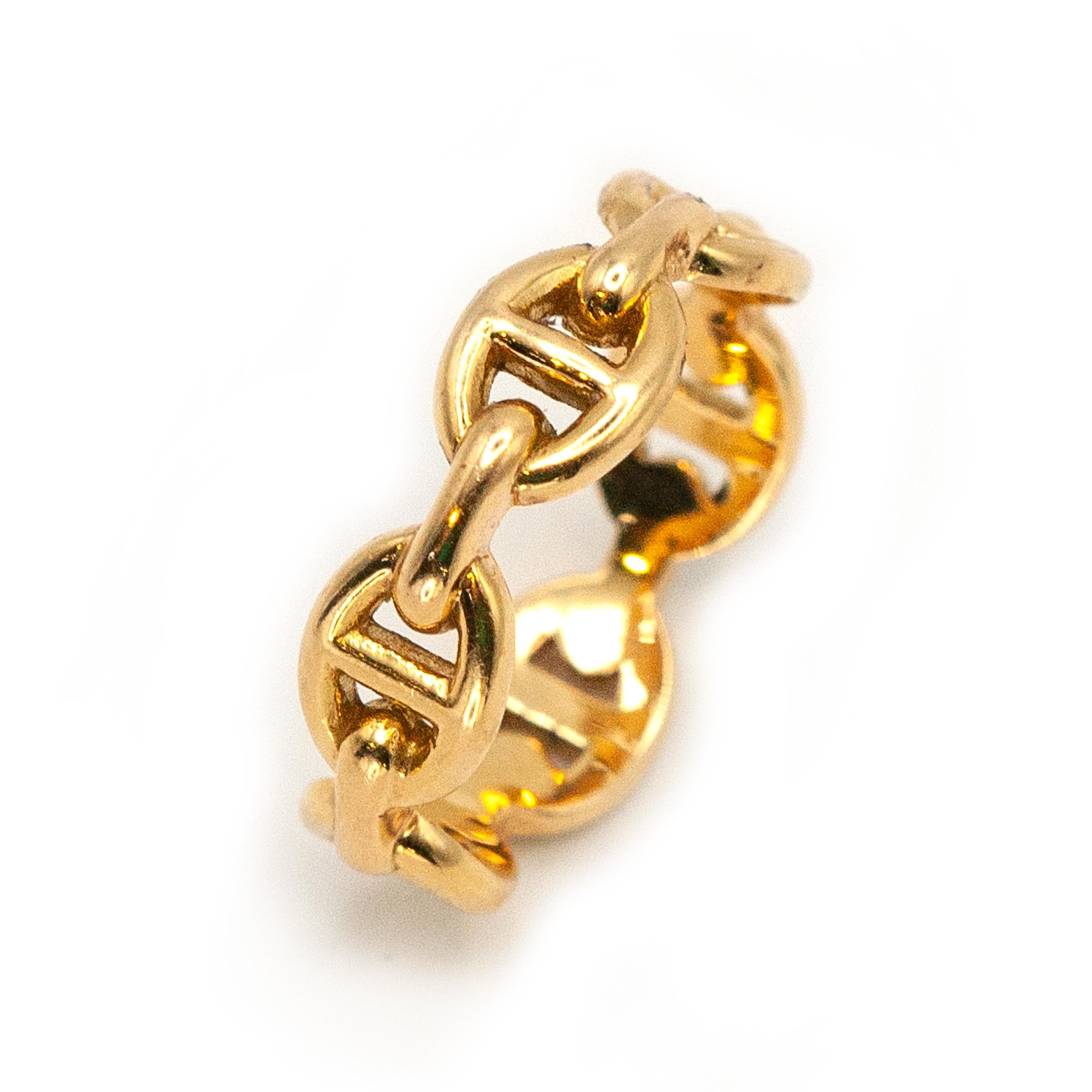 Hermes Chain d' Ancre Enchainee 18k Gelbgold Ring 3