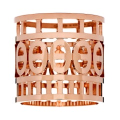 Hermes Chaine d' Ancre Divine 18k Rose Gold Band Ring Sz 5 1/2