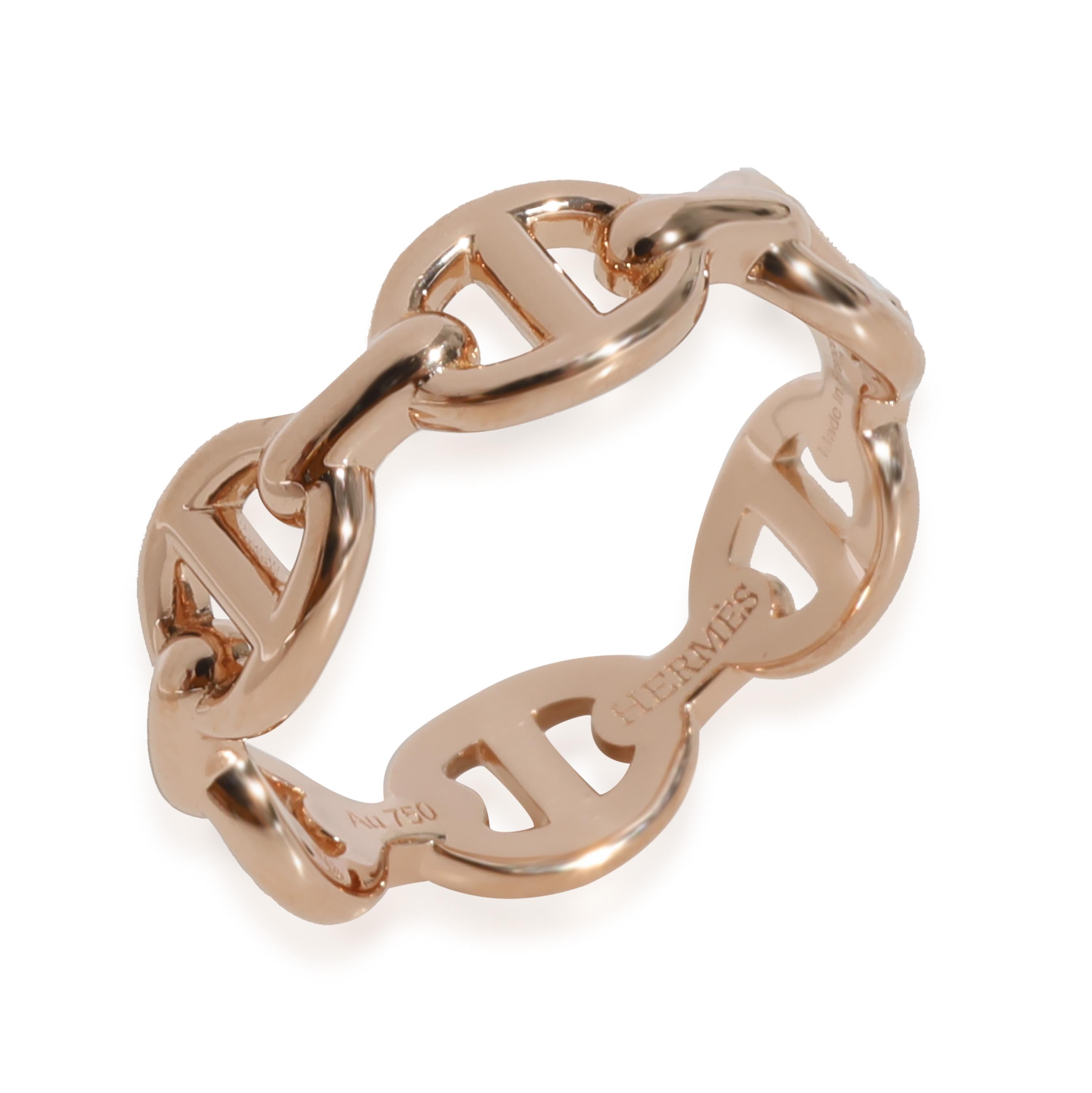 Hermès Chaine d' ancre Ring in 18K Rose Gold

PRIMARY DETAILS
SKU: 128973
Listing Title: Hermès Chaine d' ancre Ring in 18K Rose Gold
Condition Description: Retails for 2400 USD. In excellent condition and recently polished. Ring size is 5.25. Comes