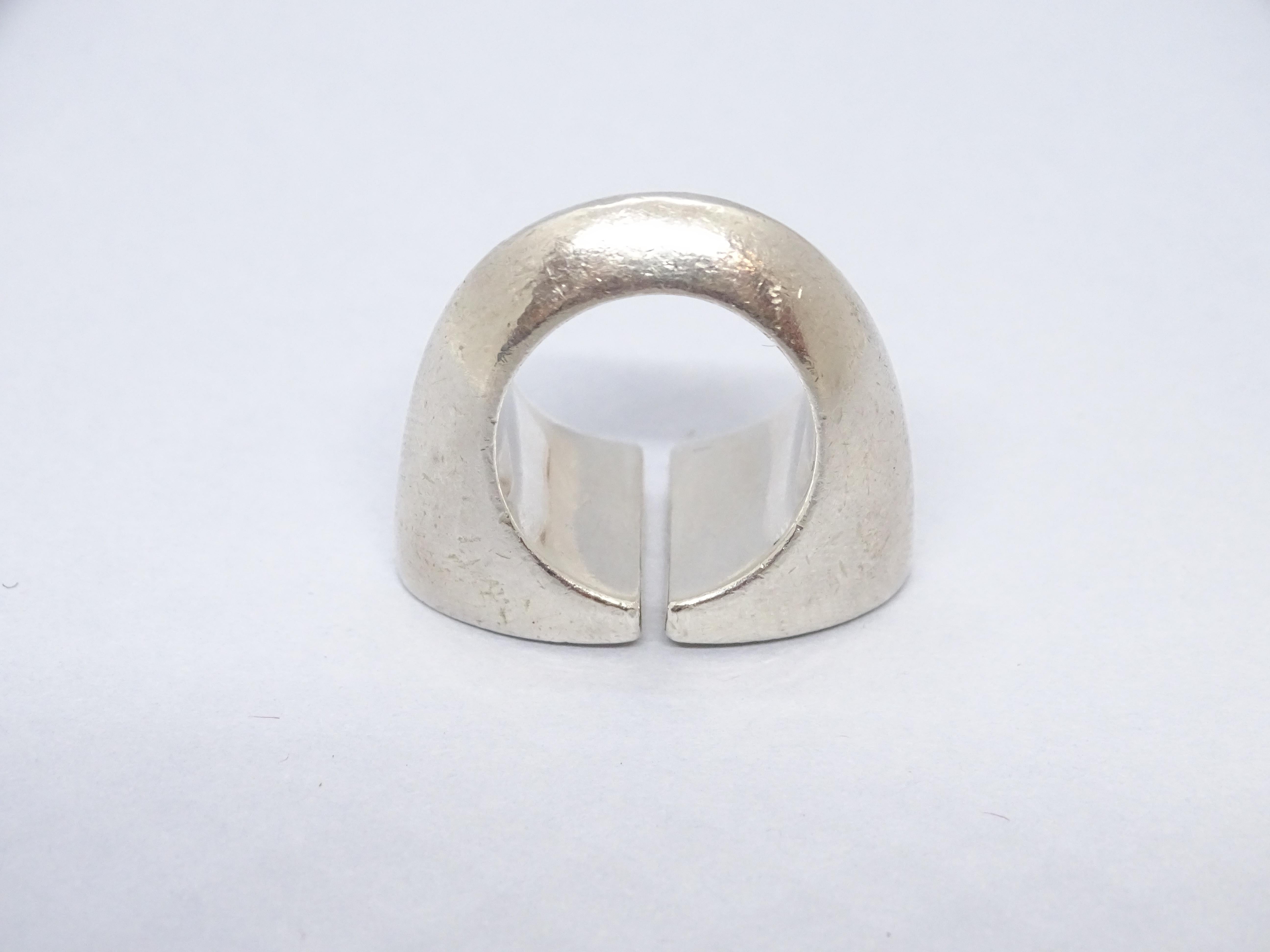 Hermes Chaine d, Ancre silver Ring 9